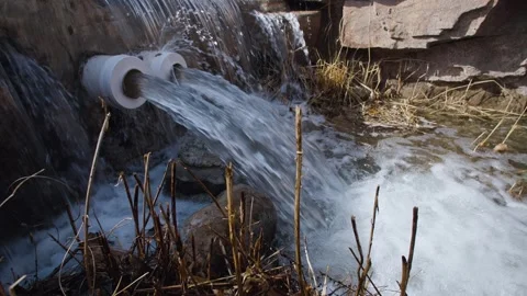 Drainage irrigation upgrade close-up Stock Footage 256866223