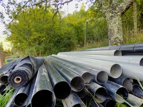 Drainage Pipes. Stock Photos