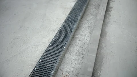 Drainage system in the courtyard of a multi storey building Stock Footage 284152392