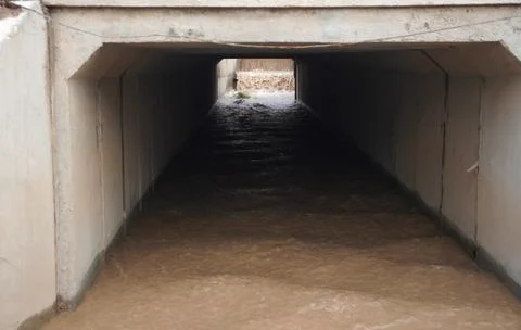 Drainage tunnel Stock Photos