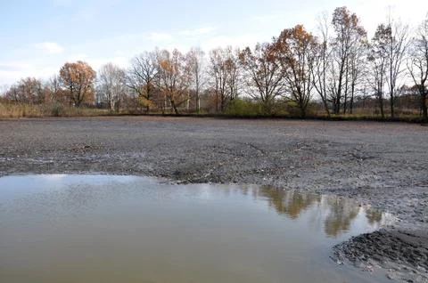 Draind pond Stock Photos