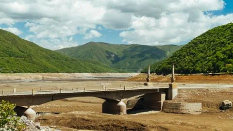 Drained bridge Foto stock