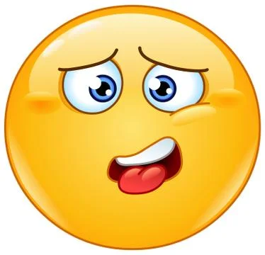 Drained emoticon Stock Illustration