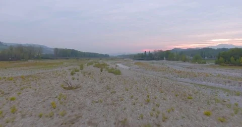 Drained River Aerial View Stock Footage 80830266