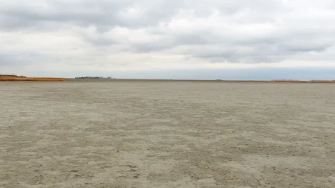 Drained Salt Lake Stock Footage 101627676