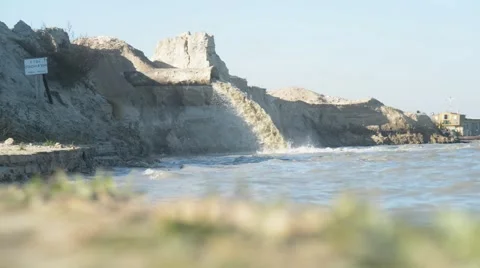 Draining contaminated process water into river - pollution - man against nature Stock Footage 56529960