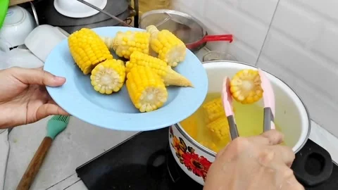 Draining the corn Stock Footage 327769548