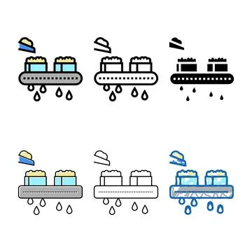 Draining range cheese production color icon vector Stock Illustration