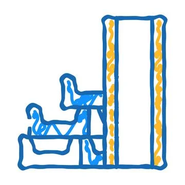 Draining system building material icon doodle illustration Ilustración de archivo