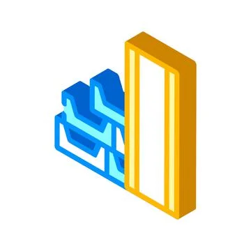 Draining system building material isometric icon vector illustration Ilustración de archivo