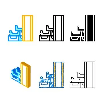 Draining system building material range color icon vector Stock Illustration