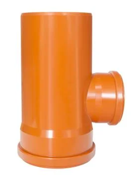 Draining tee pipe Stock Photos