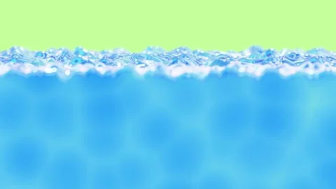Draining turquoise blue water with caustics 3D animation with alpha Video stock 192040376
