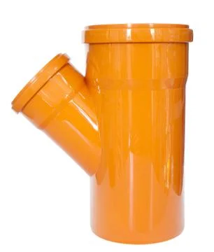 Draining wye pipe Stock Photos