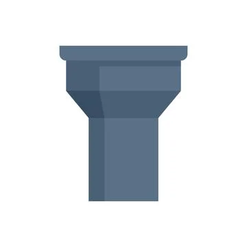 Drainpipe gutter icon flat isolated vector Stock Illustration