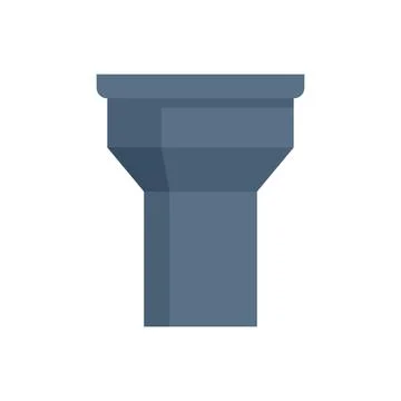 Drainpipe gutter icon flat isolated Illustrazione stock