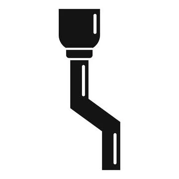 Drainpipe gutter icon, simple style Illustrazione stock