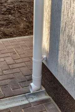 Drainpipe on the wall Stock Photos