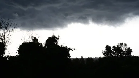 Drak cloud before strom. Stock Footage 107826342