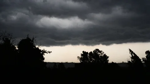 Drak cloud before strom. Stock Footage 107827338
