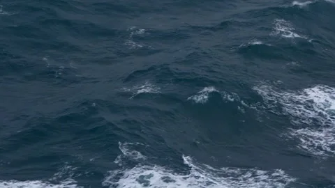 Drake Passage Rough Seas Close Up Abstract Nature Crest White Foam Ocean Wave Stock Footage 277918513