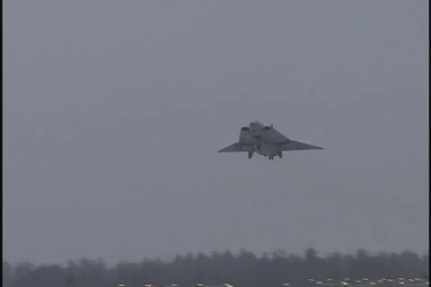 Draken landing 1 Stock Footage