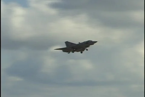 Draken landing Stock Footage 288667
