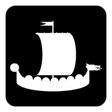 Drakkar button Stock Illustration