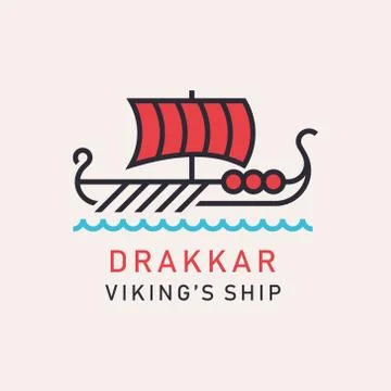 Drakkar Viking Ship Stock Illustration