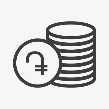 Dram vector icon. Currency symbol of Armenia Illustrazione stock