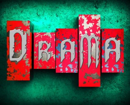 Drama Blocks Displays Dramatic Theater 3d Illustration Stock Illustration