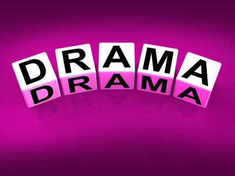 Drama blocks indicate dramatic theater or emotional feelings Illustrazione stock