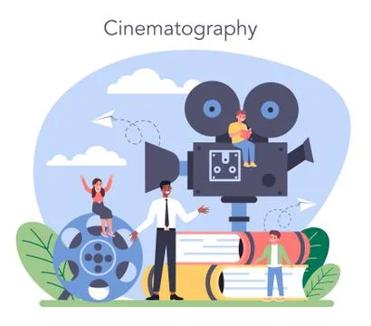 Drama class concept. Children creative subject, school play. Kid studying Illustrazione stock