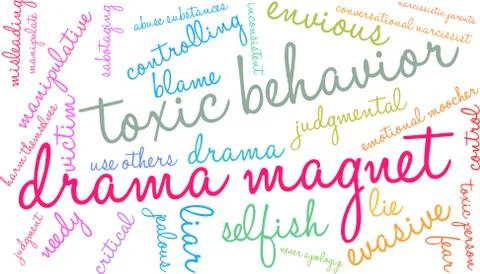 Drama Magnet Word Cloud Ilustração Stock