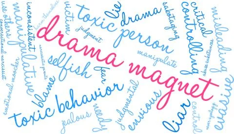 Drama Magnet Word Cloud Stock Illustration