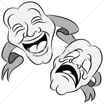 Drama masks Stock Illustration