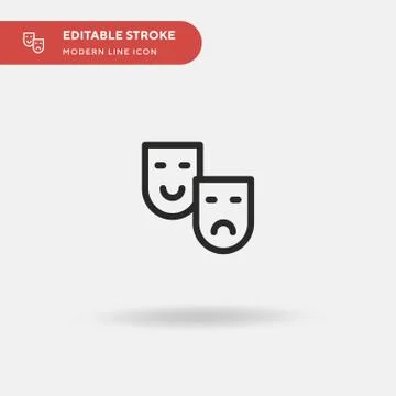 Drama Simple vector icon. Illustration symbol design template for web mobile  Stock Illustration