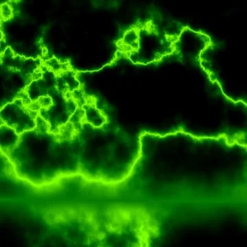 Dramaitc dark green clouds. Cool plasma storm. Magic light effect. Soft glow. Stock Illustration