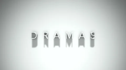 Dramas 3D title animation with shadows on a white background Stock Footage 297672851