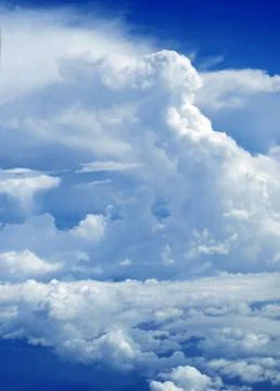 Dramati view of cloud formations on the borders of a storm depression over the C Stock Photos