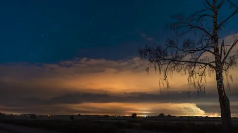 Dramatic 4K Timelapse of Approaching Thunderstorm with Dark Clouds Stock Footage 303964988