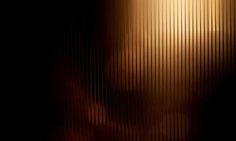 Dramatic Abstract Background with Warm Golden Light on Vertical Metallic St.. Stock Illustration