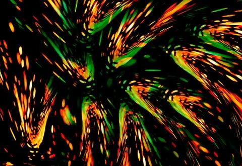 A dramatic abstract composition of glowing fire-like swirls and molten ligh.. Illustrazione stock