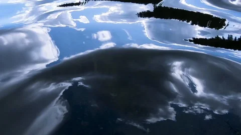 Dramatic abstract forms forming on the water surface Stock Footage 118010292