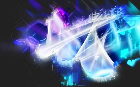 Dramatic abstract lighting in blues and white Stock Illustration