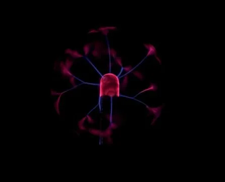 Dramatic activity inside of plasma bulb Stock Photos