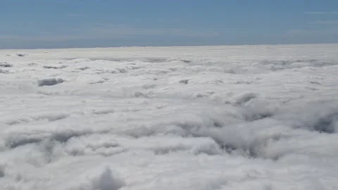 Dramatic Aerial Close-Up of Dense Stormy Clouds During Takeoff Stock Footage 305289589