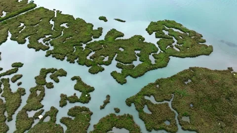 Dramatic aerial view of Drin river in Albania . Video stock 242990546