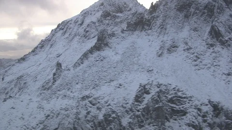 Dramatic aerial view of mountains Norway Stock-Footage 87694790