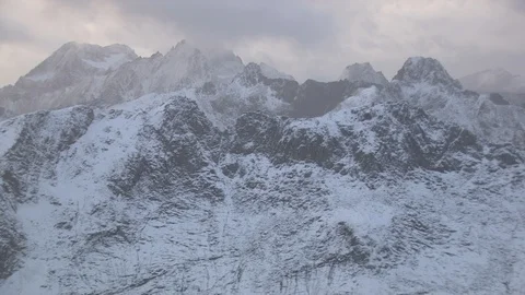 Dramatic aerial view of mountains Norway Stock Footage 87694797